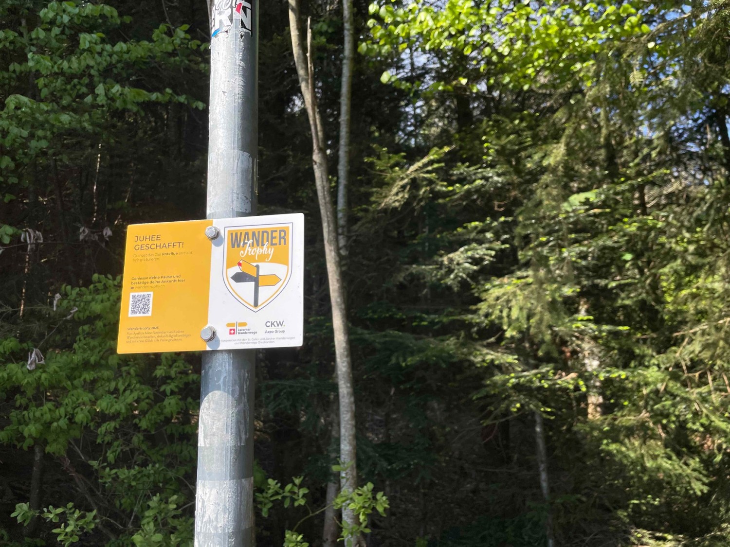 Wandertrophy: Trophyziel Roteflueh erreicht