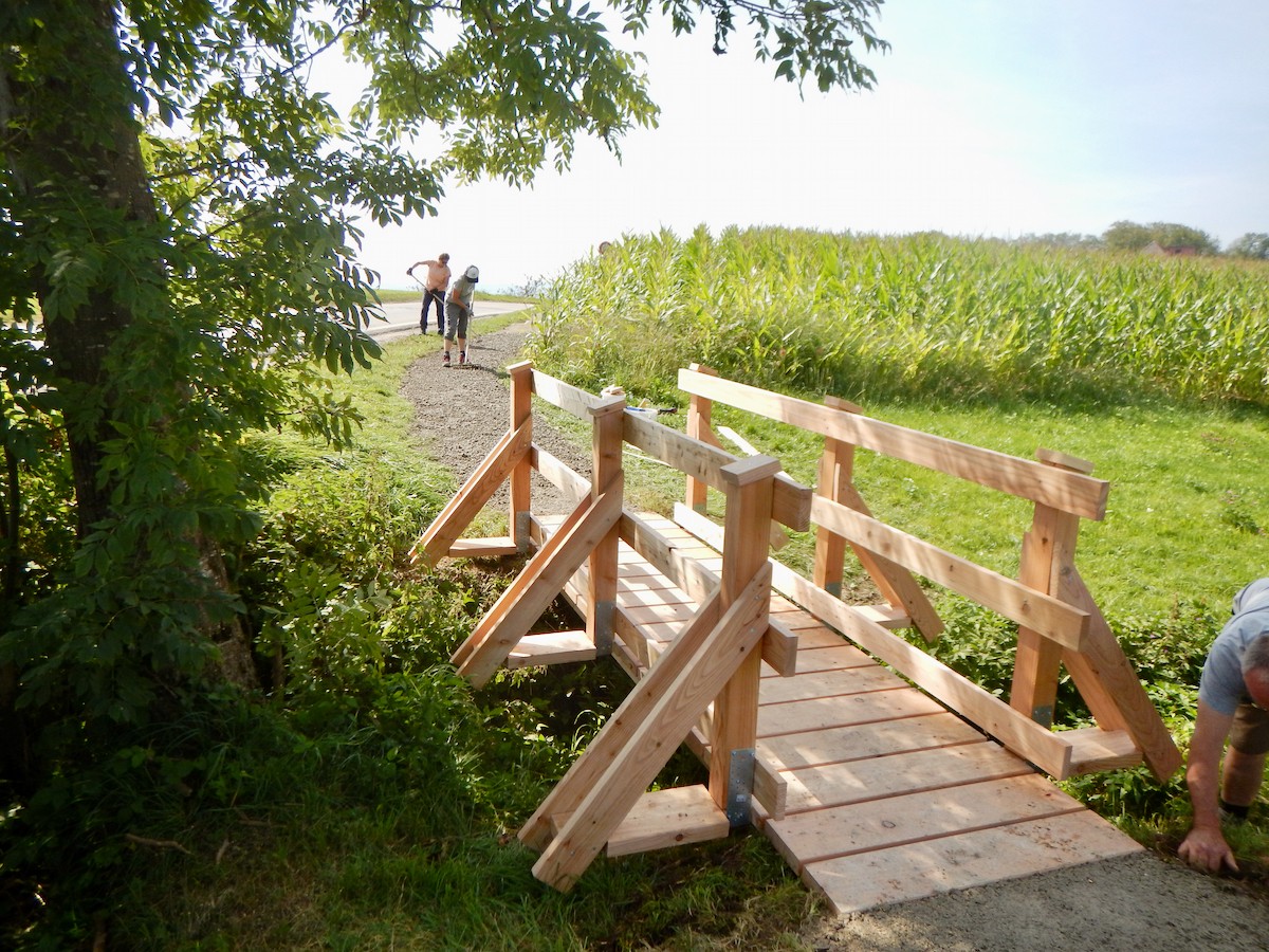 Beim Ibenmoos realisierte der Bautrupp die Wanderwegverlegung auf Naturbelag. Foto: Adrian Wüest
