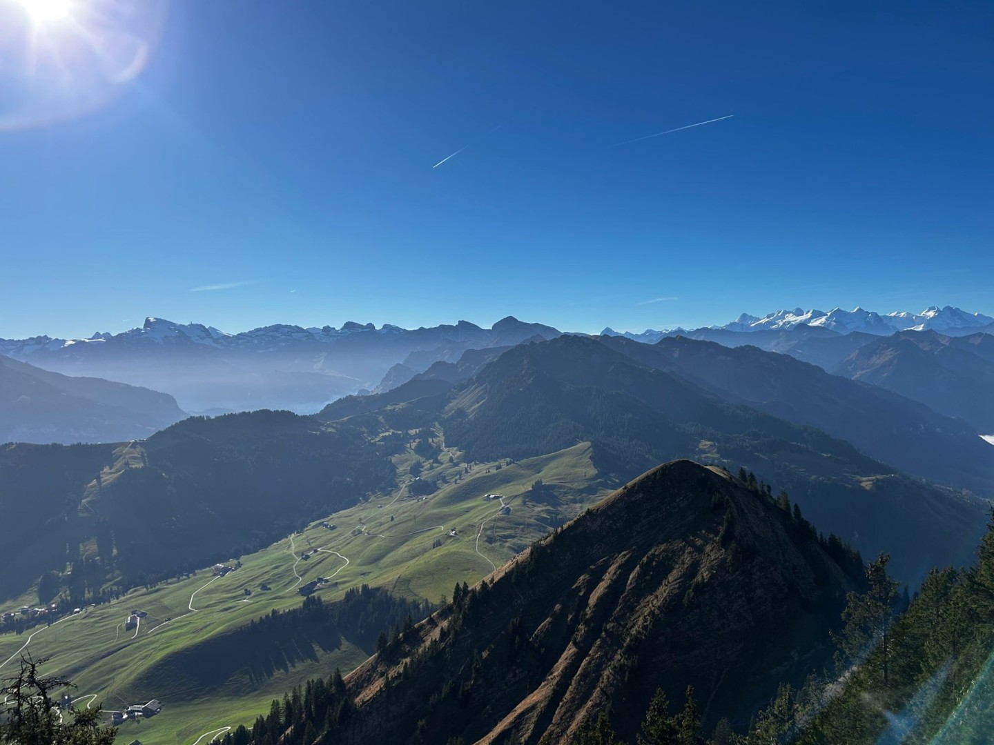 Weitsicht beim Wandern Luzerner Wanderwege